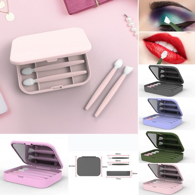 ReusableSilicon Swabs with Travel Case - Washable - Removing Makeup
