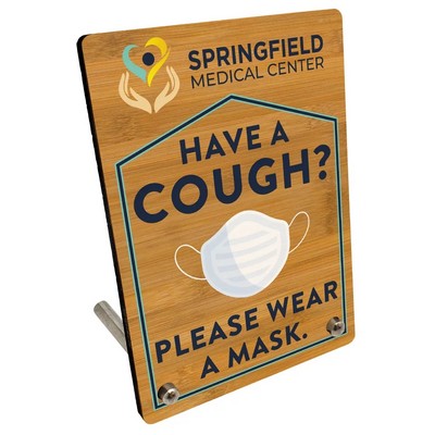 Ultra Vivid Bamboo Desk Plaques with Posts