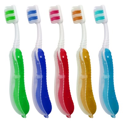 Foldable Portable Hotel Travelling Plastic Toothbrush