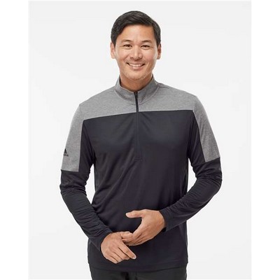 Adidas® Men's Lightweight Colorblocked Quarter-Zip Pullover