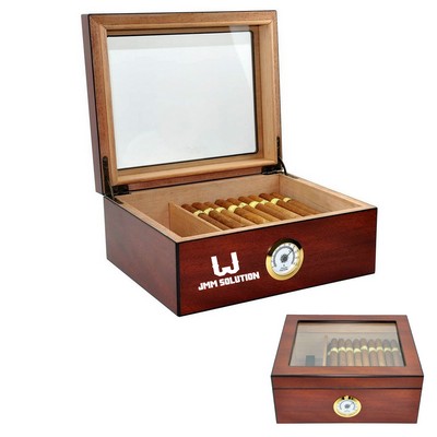 Royal Glass-Top Humidor Cigar Box
