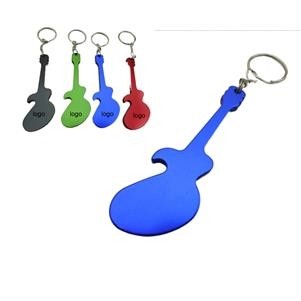 Guitar Shaped Bottle Opener W/Keychain