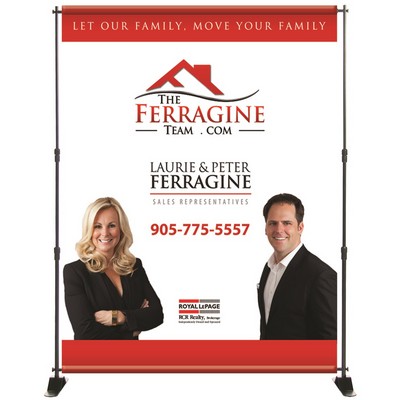 6' Wx 8' H Banner Stand -Vinyl