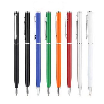 Classic Sleek Design Metal Twist Action Single Ring Ballpoint Pen