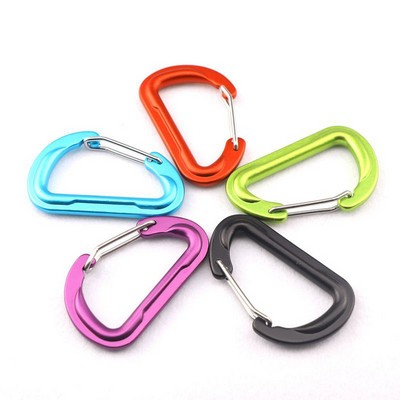 Design Flat #6 D Shape Aluminium Alloy Carabiners