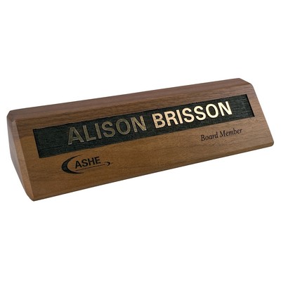 Walnut Wedge/Laser Etched Plate