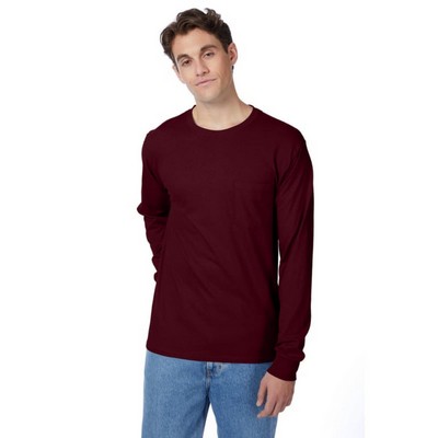 Hanes 6.1 Oz. Tagless&reg; ComfortSoft&reg; Long-Sleeve Pocket T
