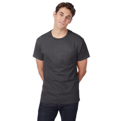 Hanes 6.1 Oz. Tagless&reg; ComfortSoft&reg; Pocket T-Shirt