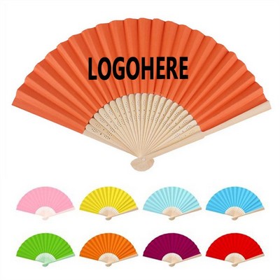 Bamboo Paper Folding Fan