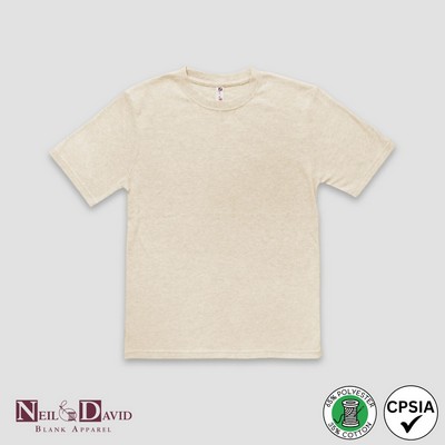 Unisex Luxe Adult Short Sleeve T-Shirts - Oatmeal - Polyester-Cotton Blend - Neil & David®