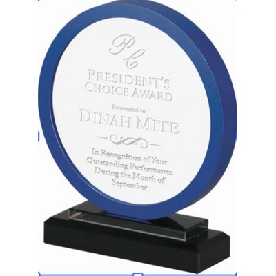 Stargate Glass Award with Blue Ring, 7"H