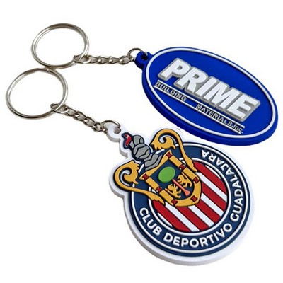 Custom 2D Pvc Keychain