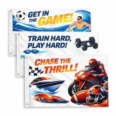 Single Sided Polyester Flag 3' X 5'