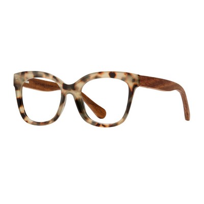 Nora Eco-Sustainable Ivory Tortoise/Walnut Wood Reading Glasses