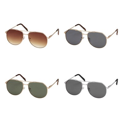Weekend Aviator Unisex Sunglasses w/Square Lens