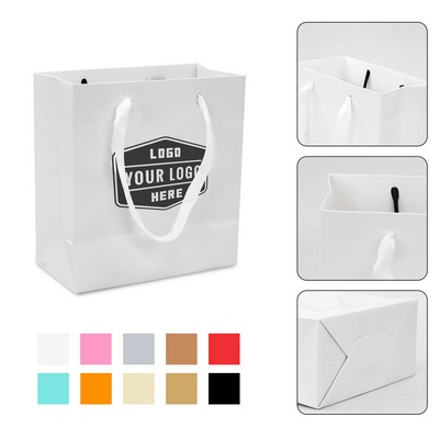 Handle White Card Foil Stamping Gift Clothing Store Shopping Bags
