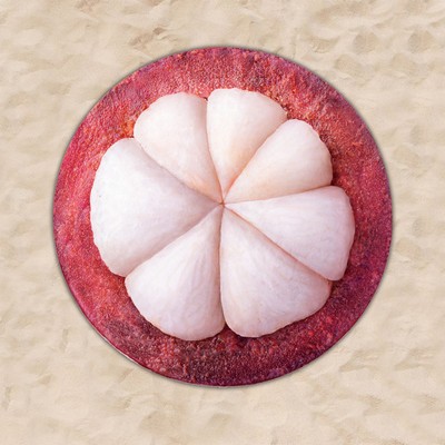 63 x 63" Custom Shape Towel Mangosteen Shape Soft Microfiber Beach Towels - Two Side Printing