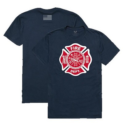 Rapid Dominance Fire Department Relaxed Navy Blue Shirt