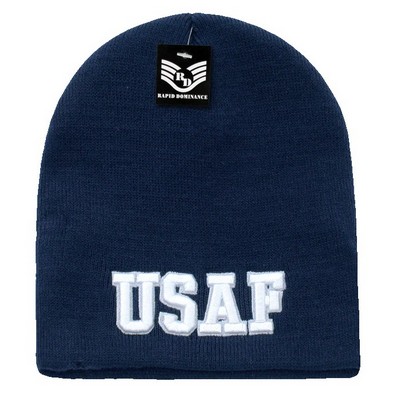 Rapid Dominance United States USAF Text Knit Cap Beanie