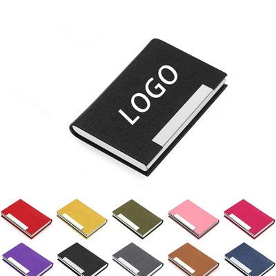 PU Business Card Case with Magnetic Closure