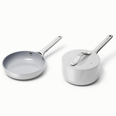 Caraway Nonstick Ceramic Minis Duo Cookware Set - Fry Pan & Saucepan Gray