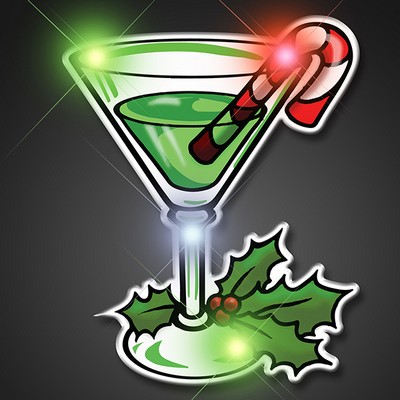 Christmas Martini Flashing Pins - BLANK