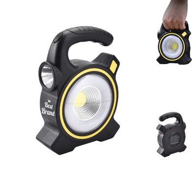Solar - powered Mobile Power Camping COB & LED Work Light
