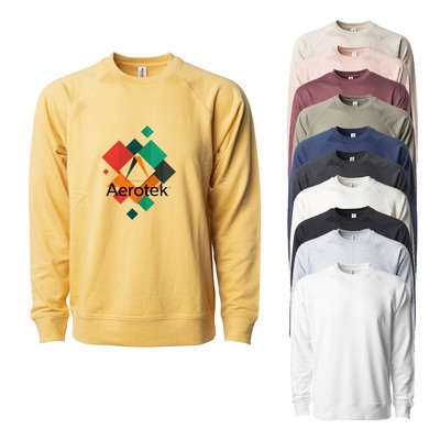 Independent Trading Co.® Unisex Lightweight Loopback Terry Crew