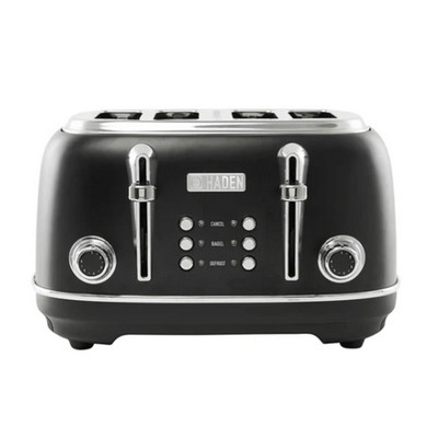 Haden® Heritage 4 Slice Toaster, Black & Chrome