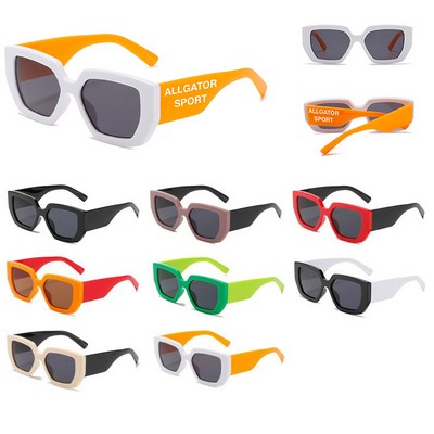 Retro Square Framed Sunglasses