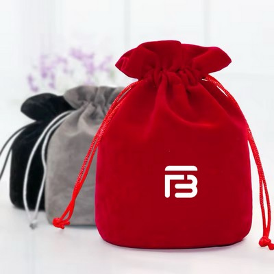 Velvet Drawstring Wine Gift Bag