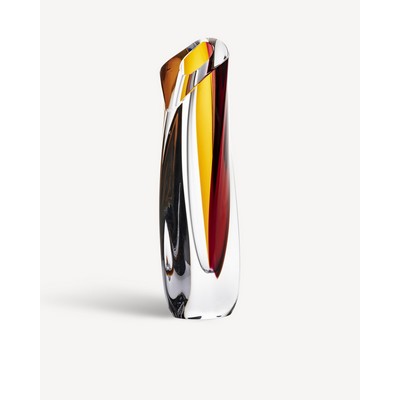Kosta Boda Saraband Vase Red/Amber