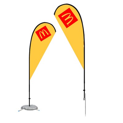11' Dual-Sided Teardrop Flag with Base Option