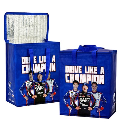 Custom 145g Laminated Woven Insulated Cooler Bag (12"x15"x7")