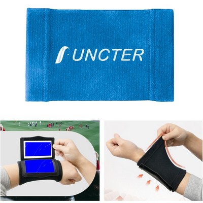Double Layers Clear PVC Wrist Playbook Tactical Book Rugby Wristband