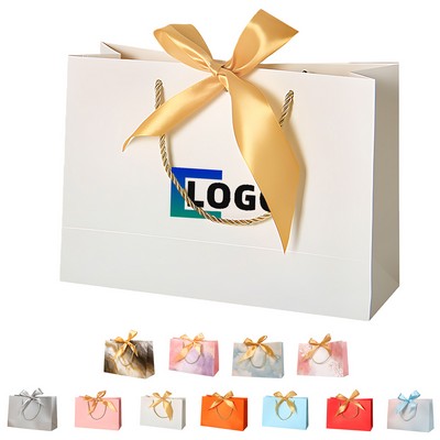 Holiday Gift Tote with Ribbon Handle
