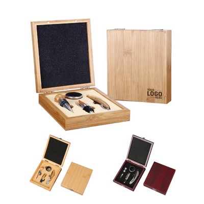 Bamboo Wine Opener Set