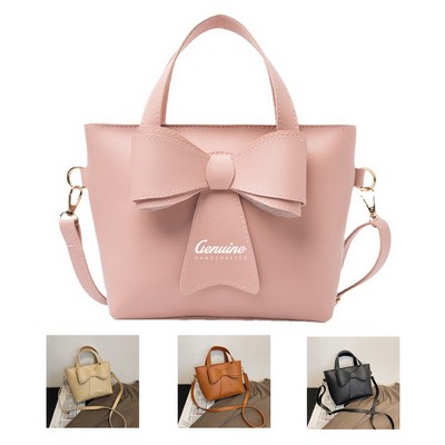 Pu Bow Tote Bag