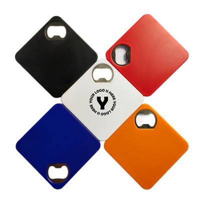 ABS Square Coaster With Bottle Opener