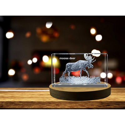 Majestic Moose Deer Recognition Crystal Trophy Award