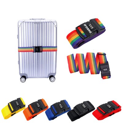 Adjustable Luggage Strap with Combination Lock Secure Suitcase Packing Belt for Travel (2" x 78")