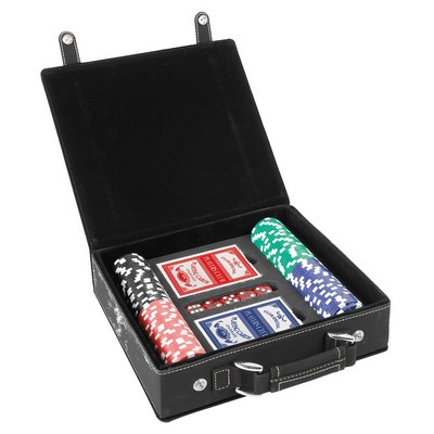 Leatherette 100 Chip Poker Set