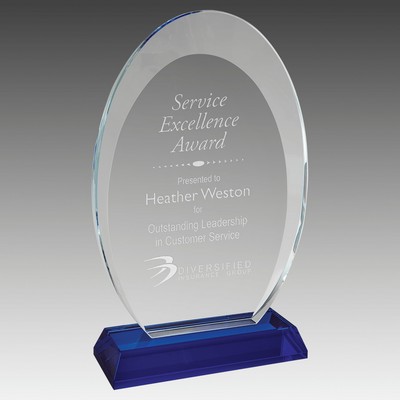 Oval Halo Glass with Base