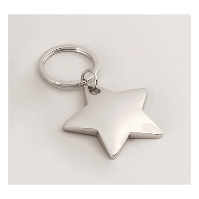 Polished Star Key Ring