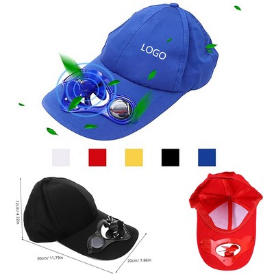 Solar Power Cooling Fan Cap