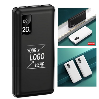 PD 22.5W Fast Charging Digital Display Power Bank Charger 20000mah