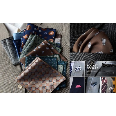 8.6x8.6" Pocket Squares for Men Mens Handkerchiefs for Wedding Business Banquet Suit Accessories
