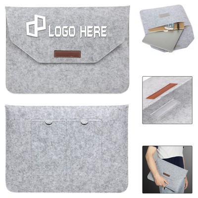 Felt Laptop Two-Compartment Sleeve
