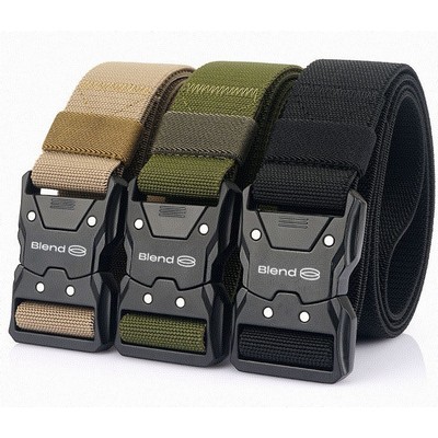 Quick Release Tactical Belt with Heavy Duty Seatbelt Buckle