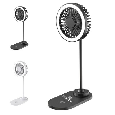 Wireless Charging Fan w/Light